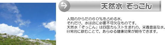 天然水「ぞっこん」